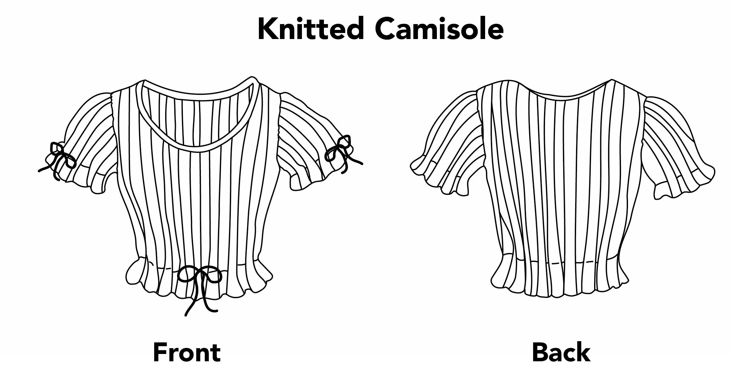 234 Cameos - knit and crochet pattern for two camisoles