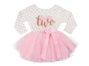 2nd Birthday Dress - Polka Dot (Long Sleeve)