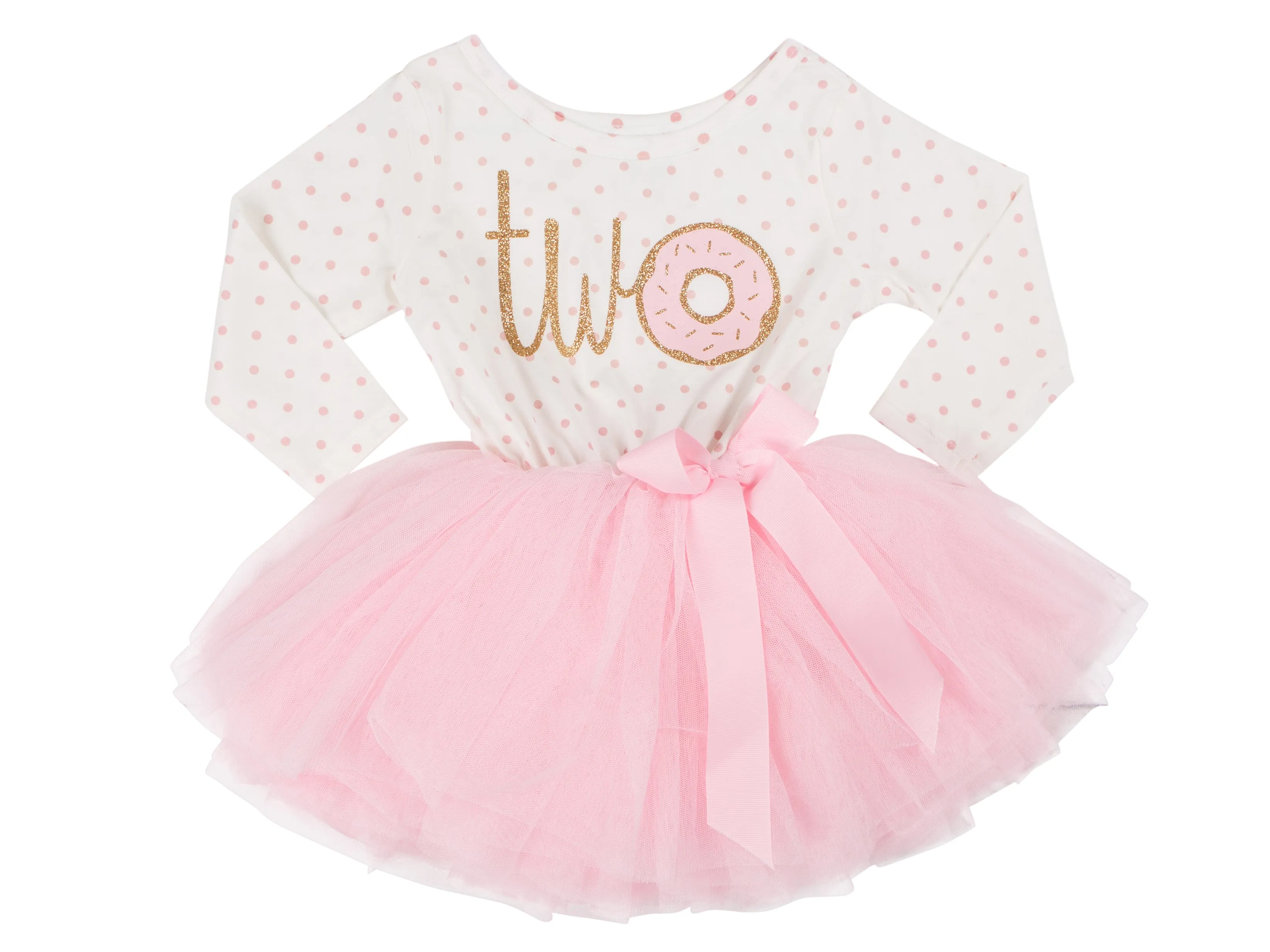 2nd Birthday Dress - Polka Dot (Long Sleeve)