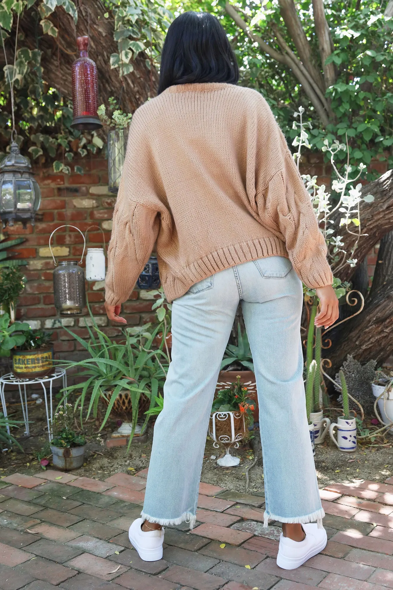 Ana Oversize Cardigan - Tan