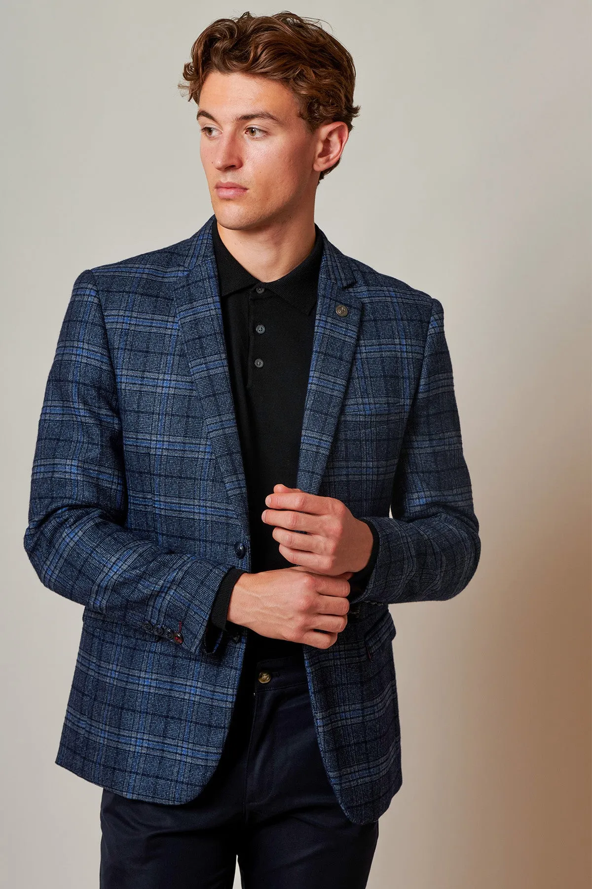 ANDY - Blue Check Blazer