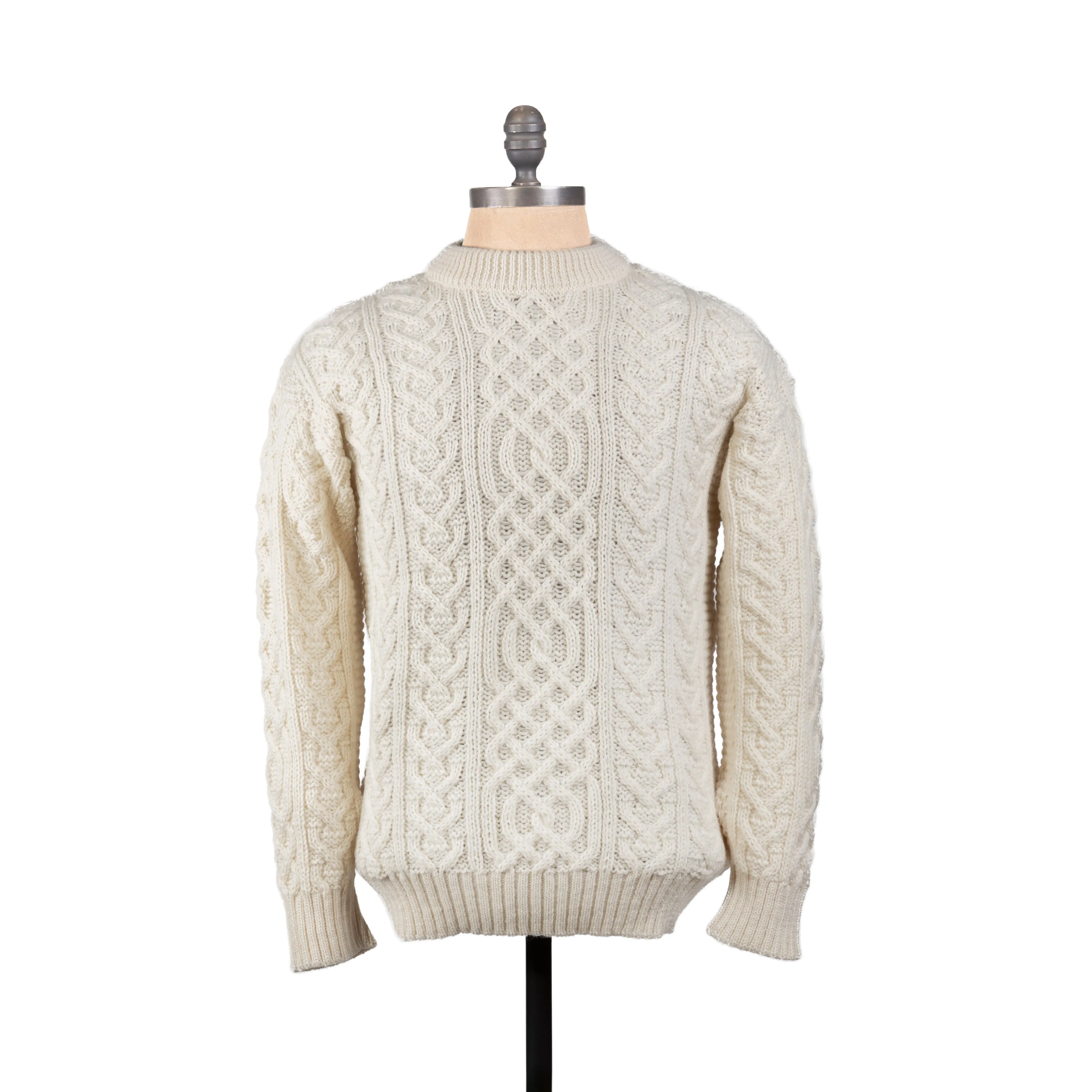 Aran Cable Knit Jumper in Ecru