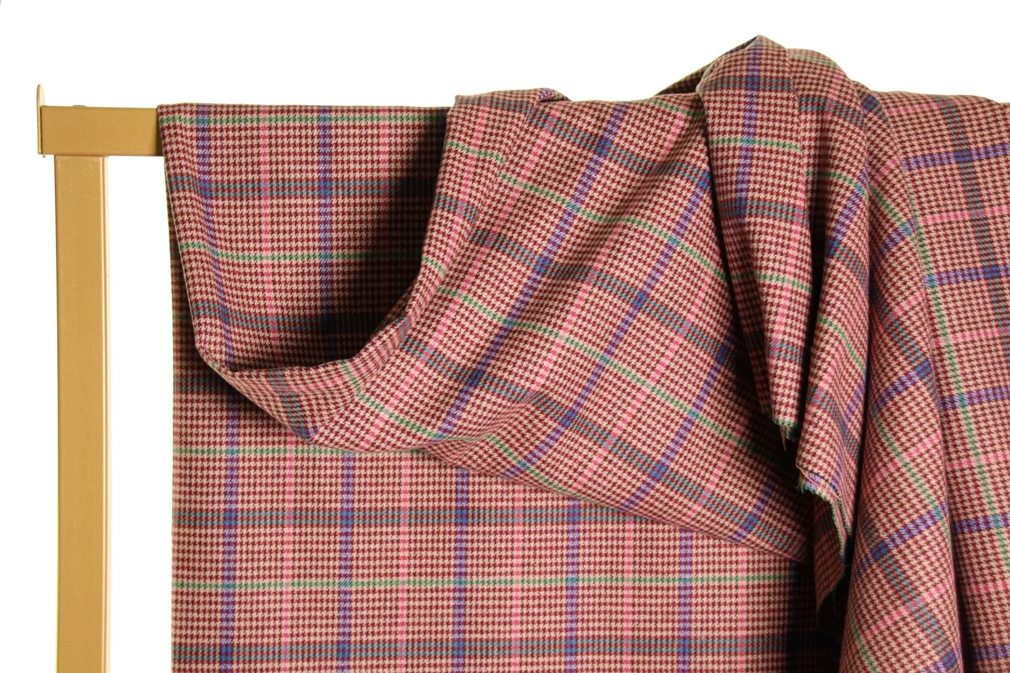 Atelier Jupe - Red Checked Cotton Mix Fabric