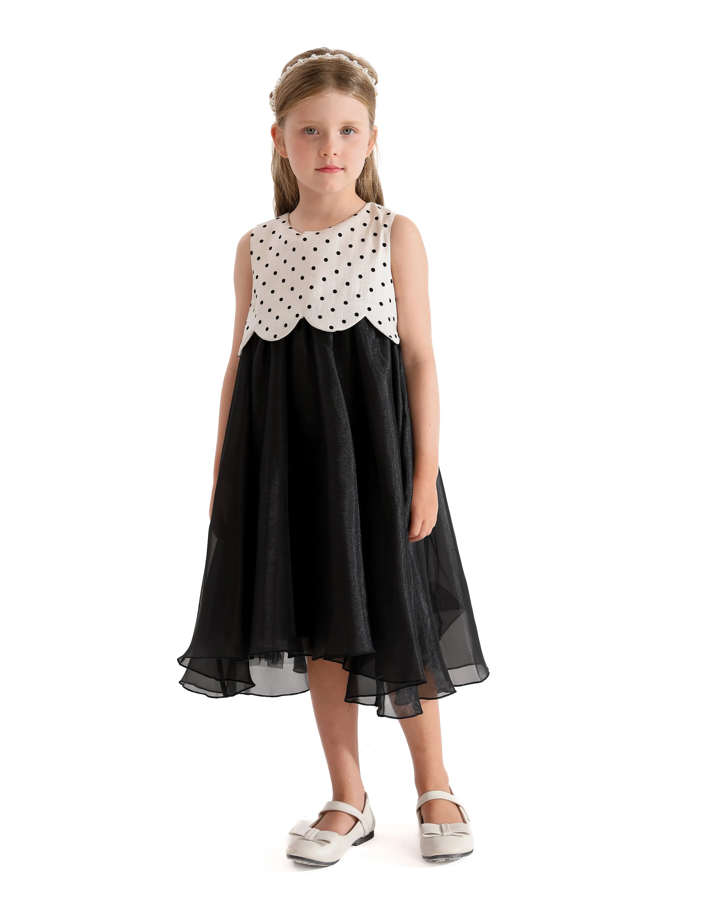 Black Menorca Polka Dot Dress