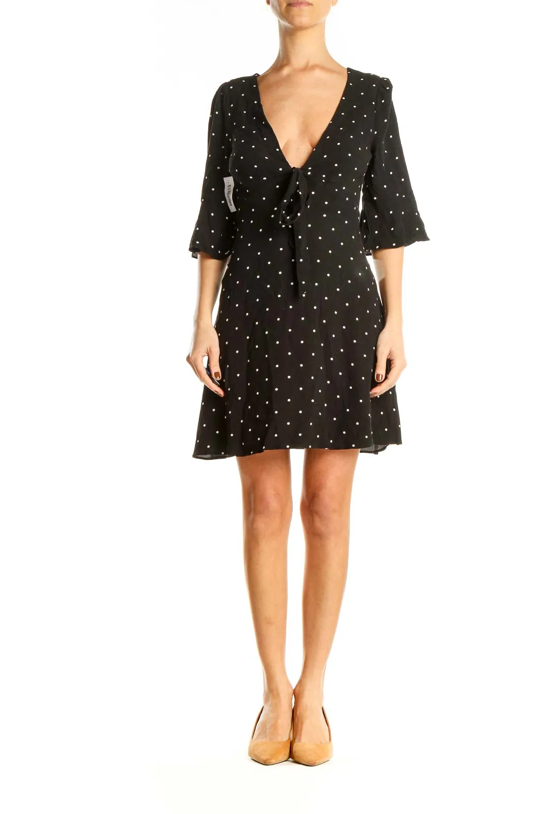 Black Polka Dot Mini Dress