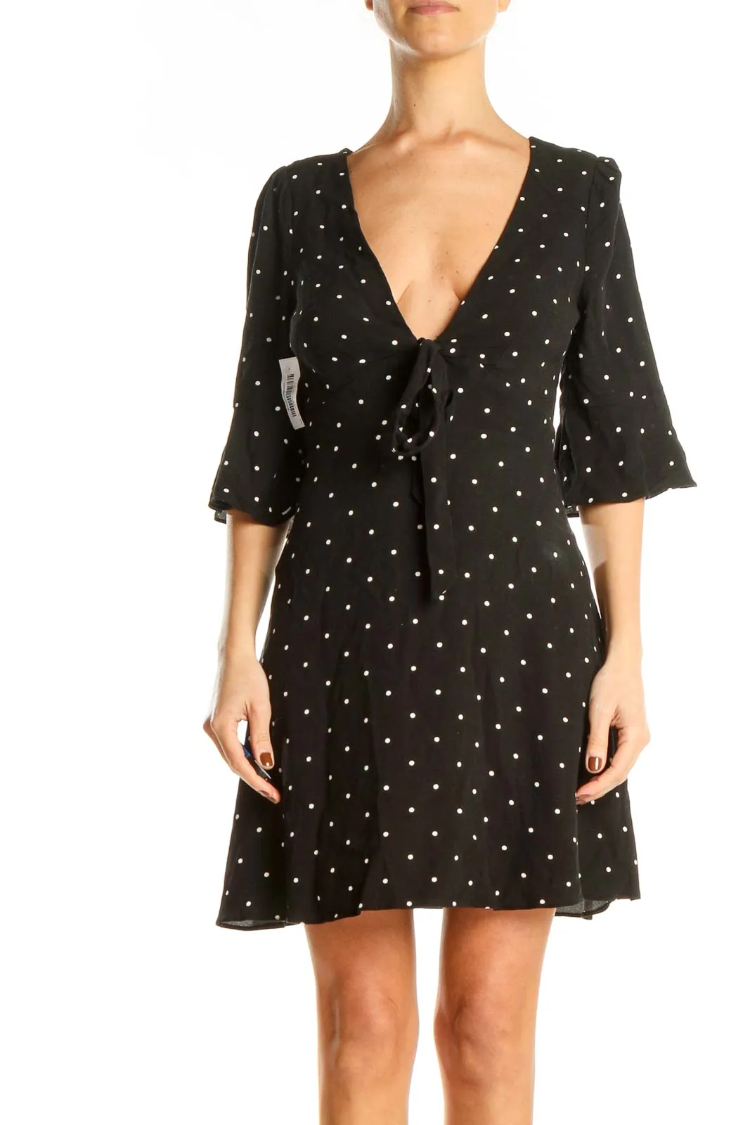 Black Polka Dot Mini Dress