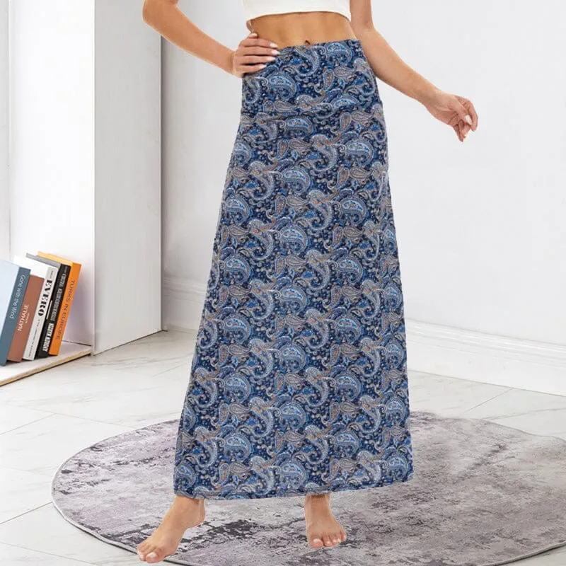 Bohemian High Waisted Maxi Skirt