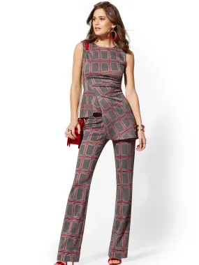 Bootcut Pull-On Pant - Signature Fit - Plaid - 7th Avenue