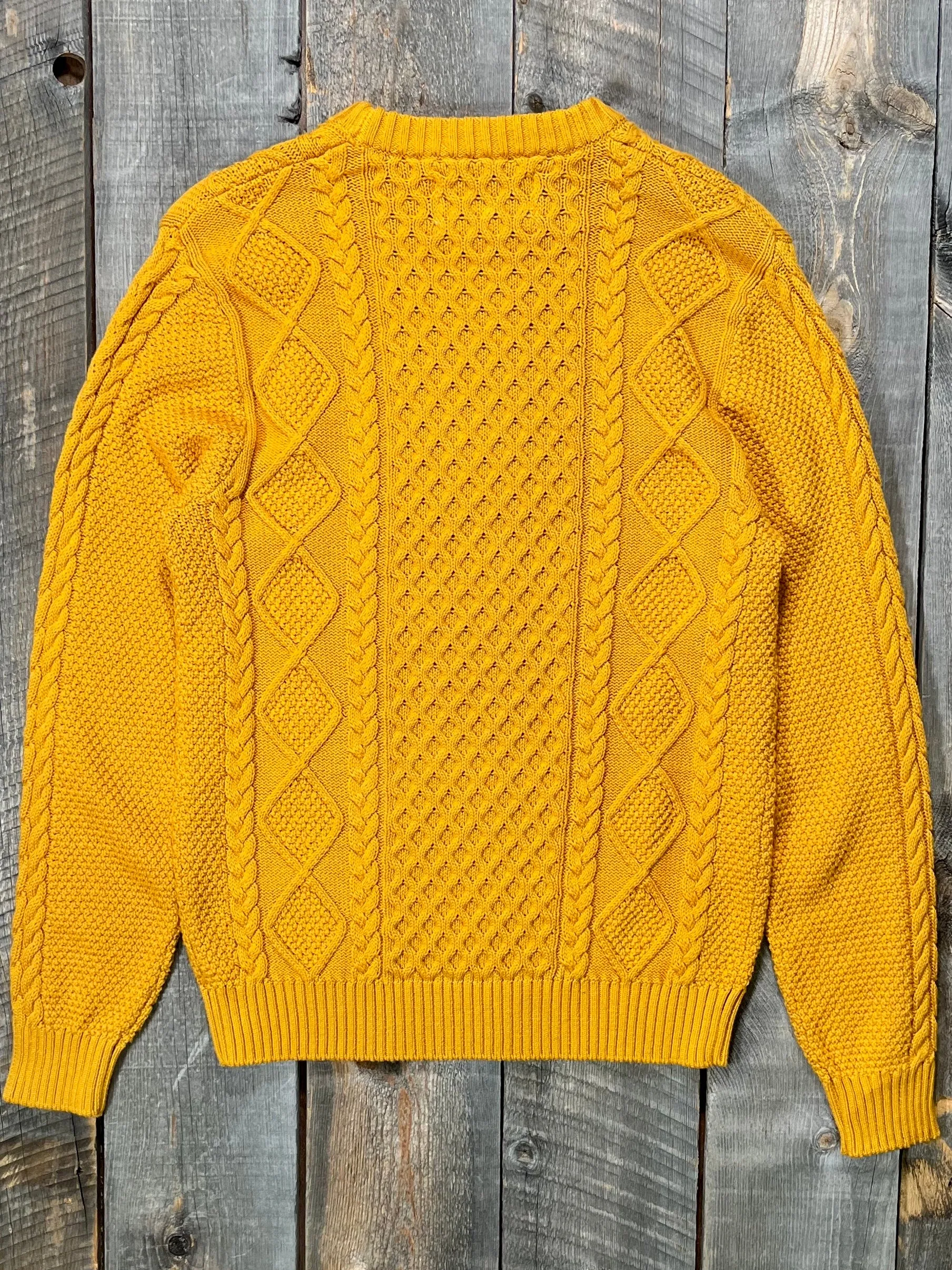 Cableknit Crew - Sunflower