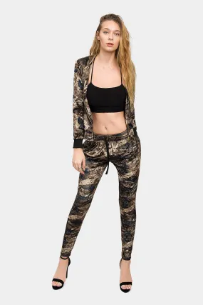 Camo Velour Velvet Track Suit