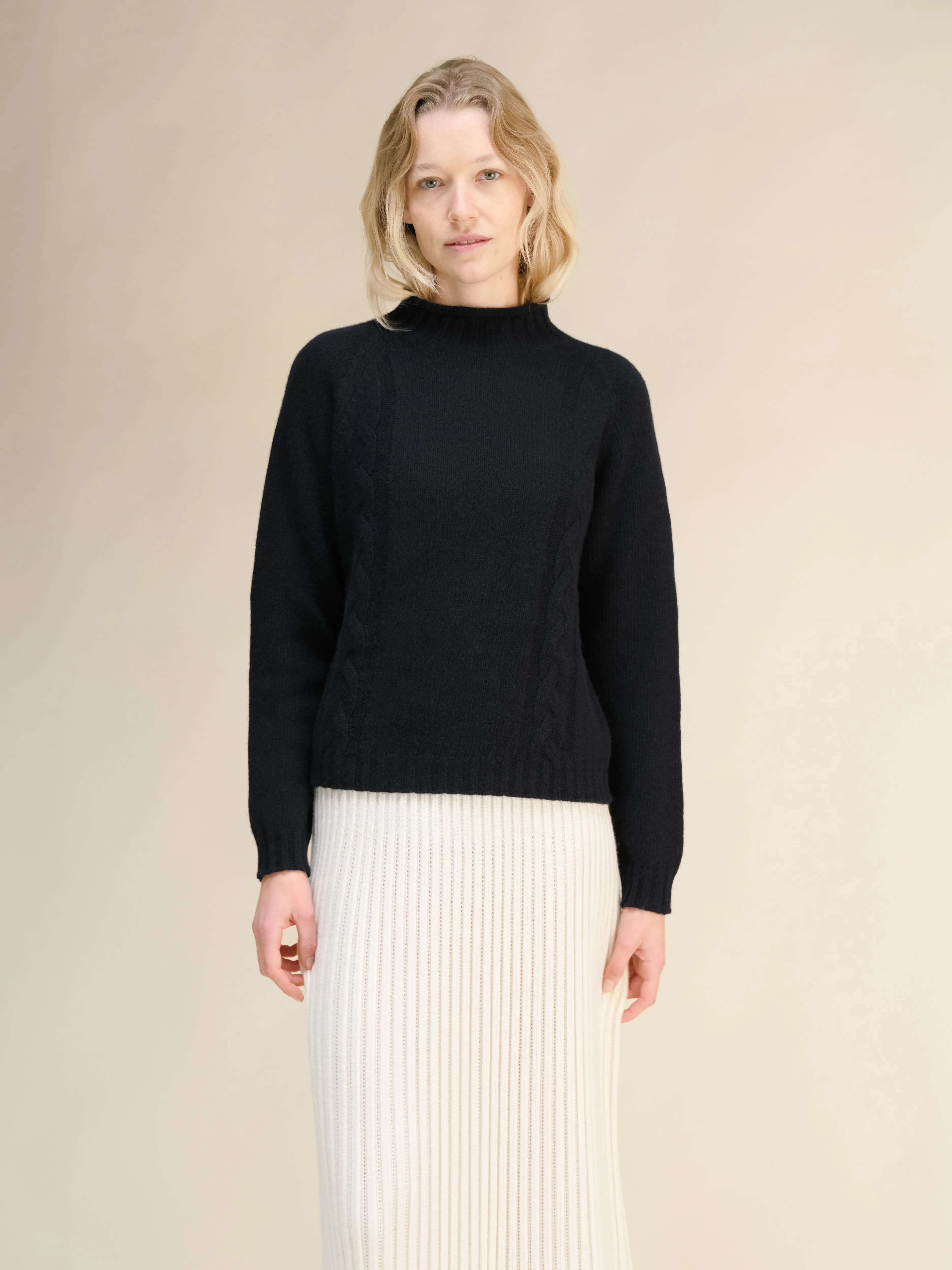 Cashmere Mix Cable Ricciolo Sweater (3D-Knit)