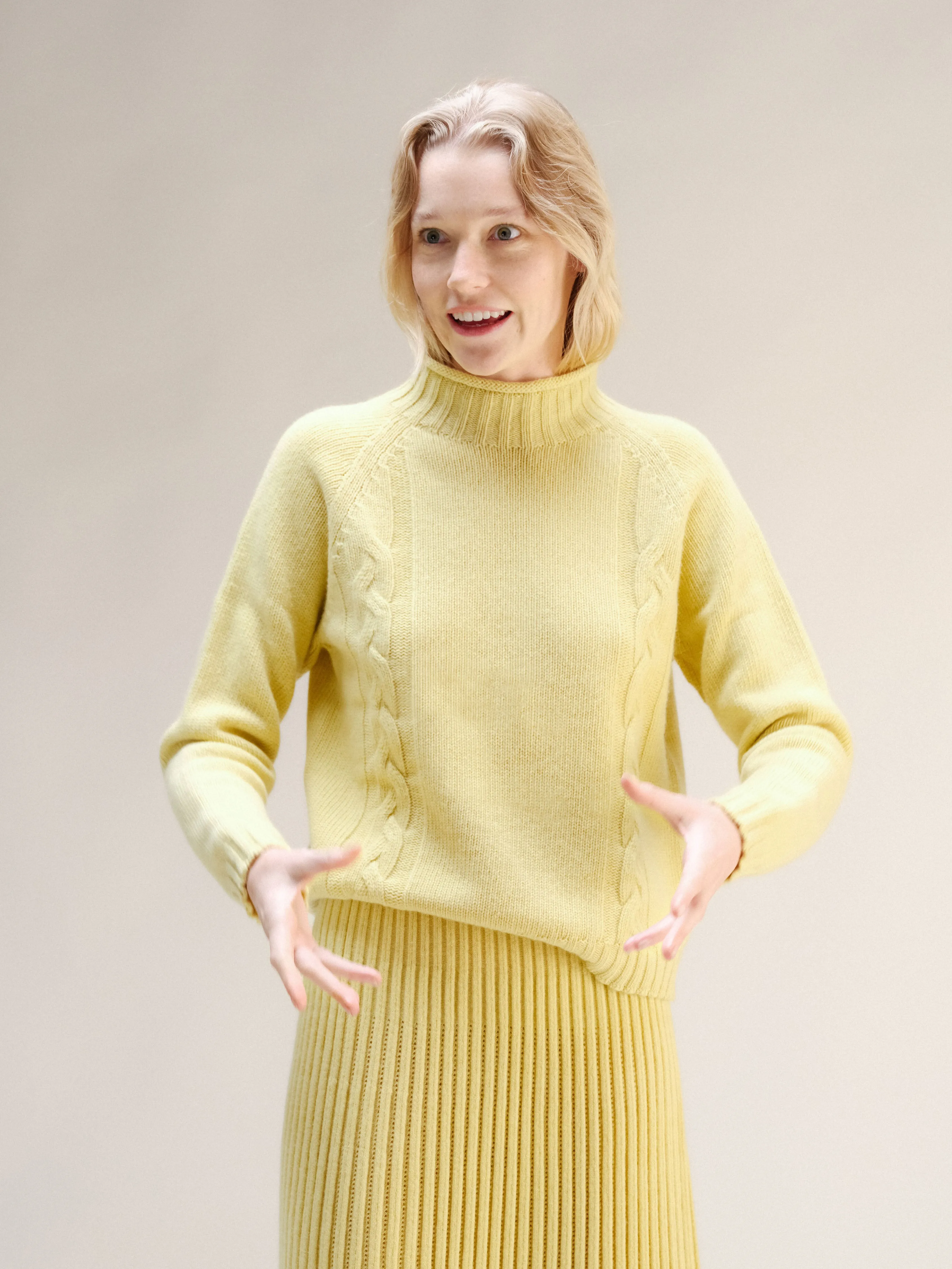 Cashmere Mix Cable Ricciolo Sweater (3D-Knit)