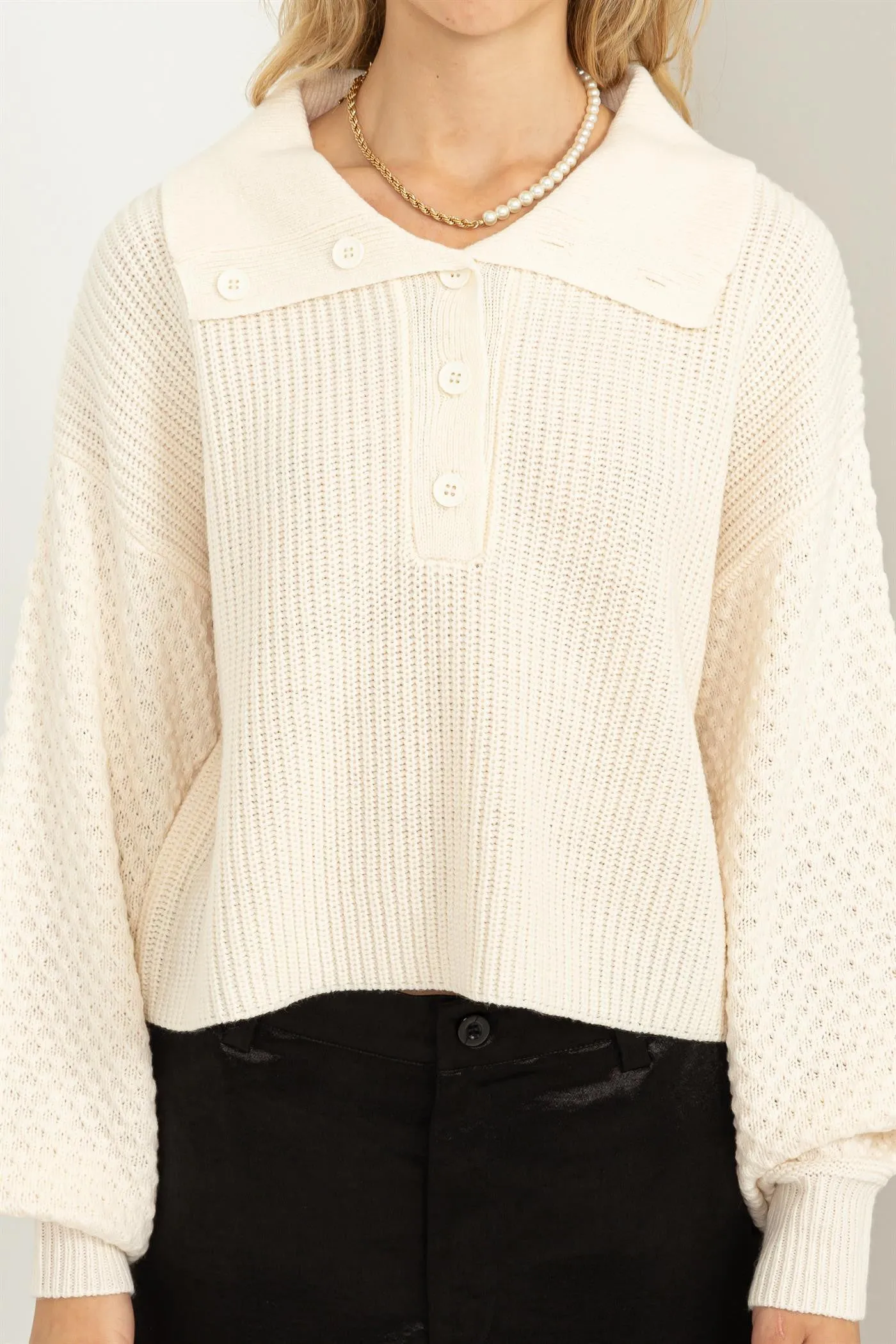 CAYA CABLE KNIT SWEATER