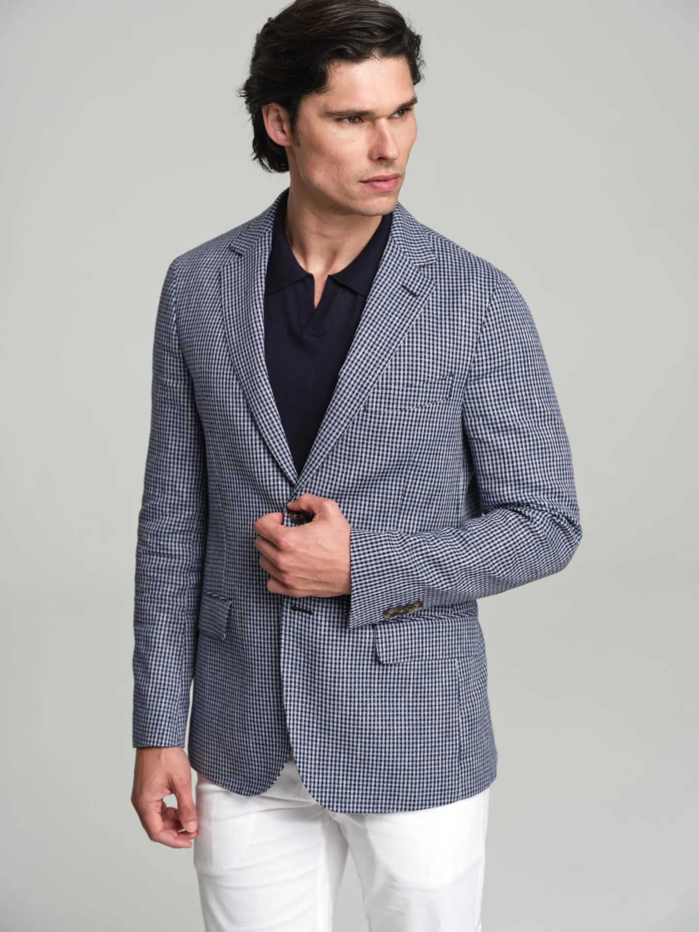 Checked blazer