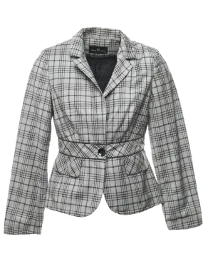 Checked Grey Blazer - S