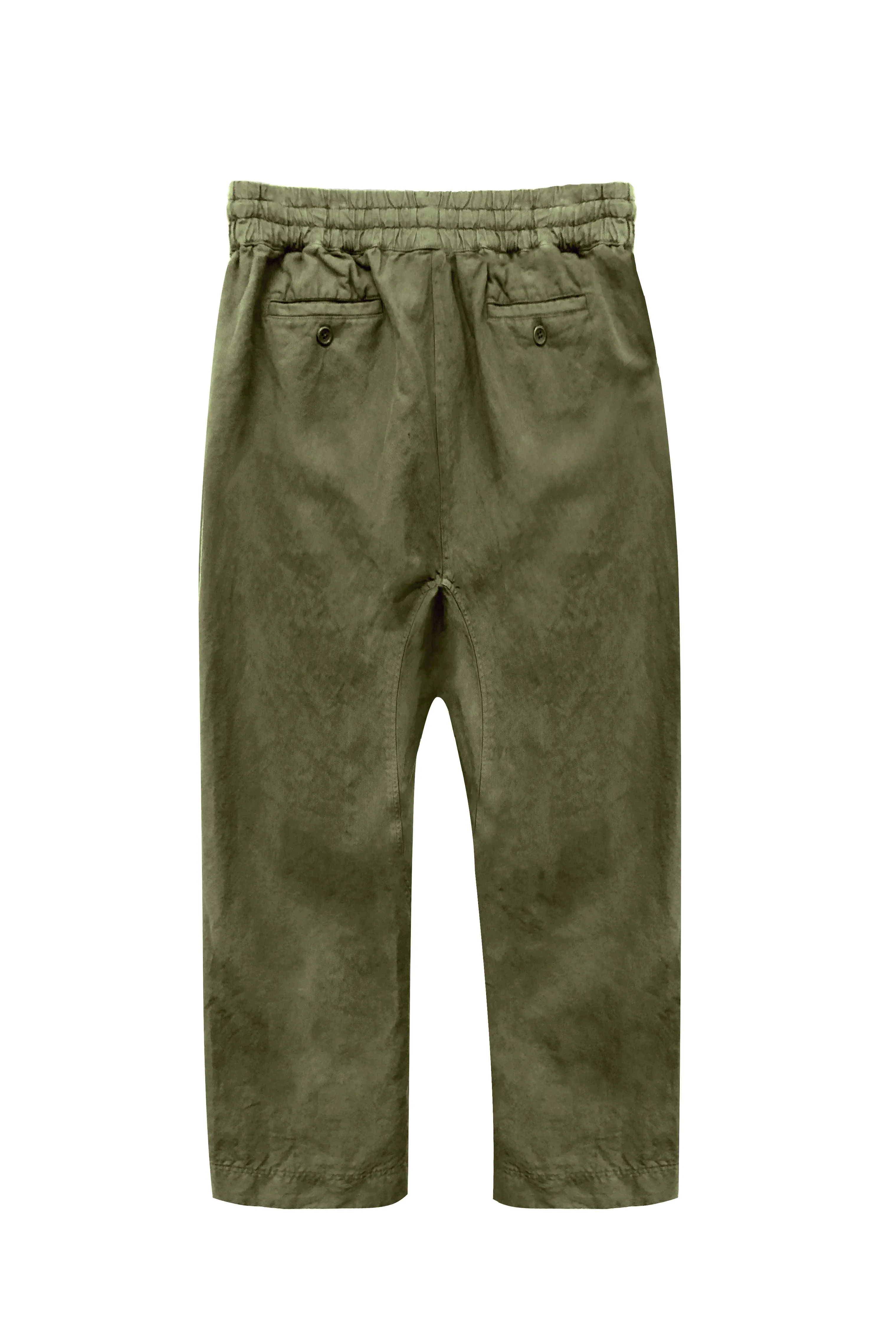 Cotton Jogger Pants with Gusset - Olive