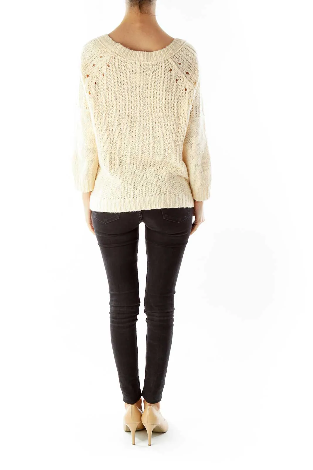 Cream Cable Knit Sweater