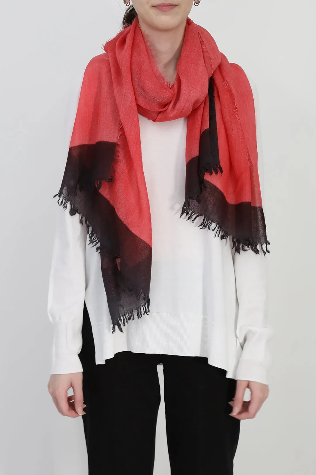 CRIMSON SQUARE ITALIAN CASHMERE SCARF