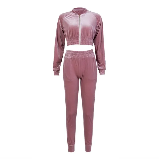 Diamond Velvet Tracksuit