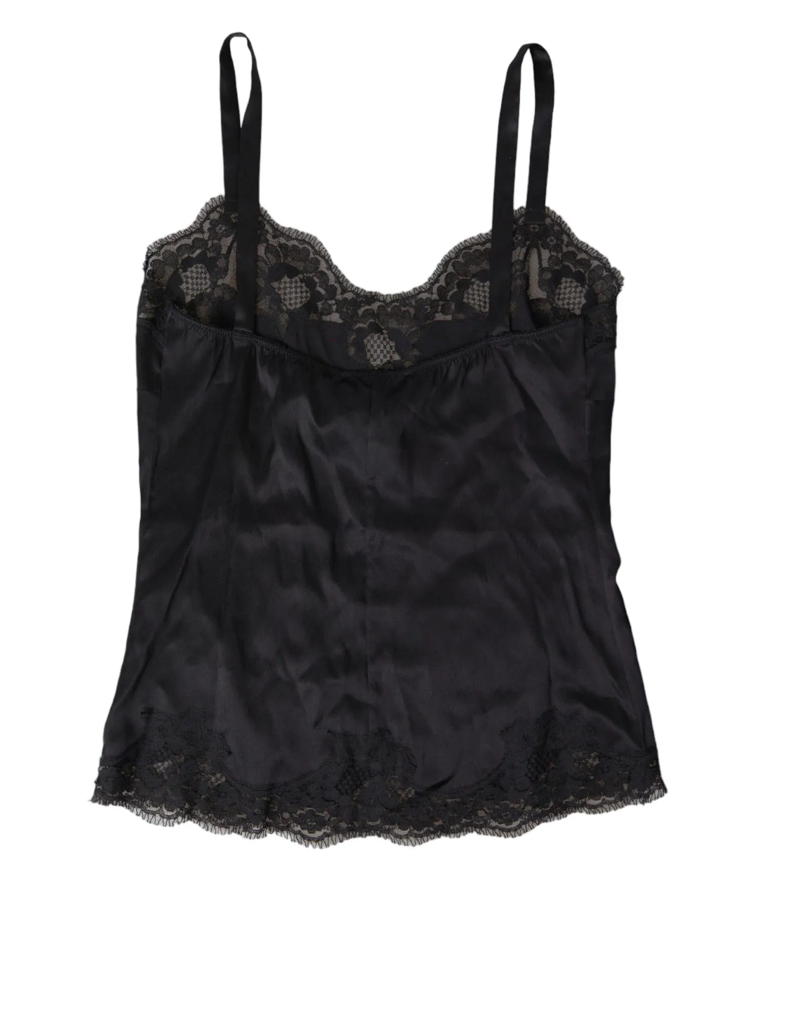 Dolce & Gabbana Black Lace Cami Top