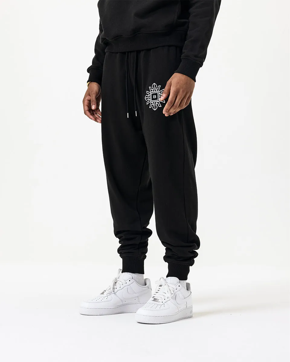 Emblem Joggers - Black