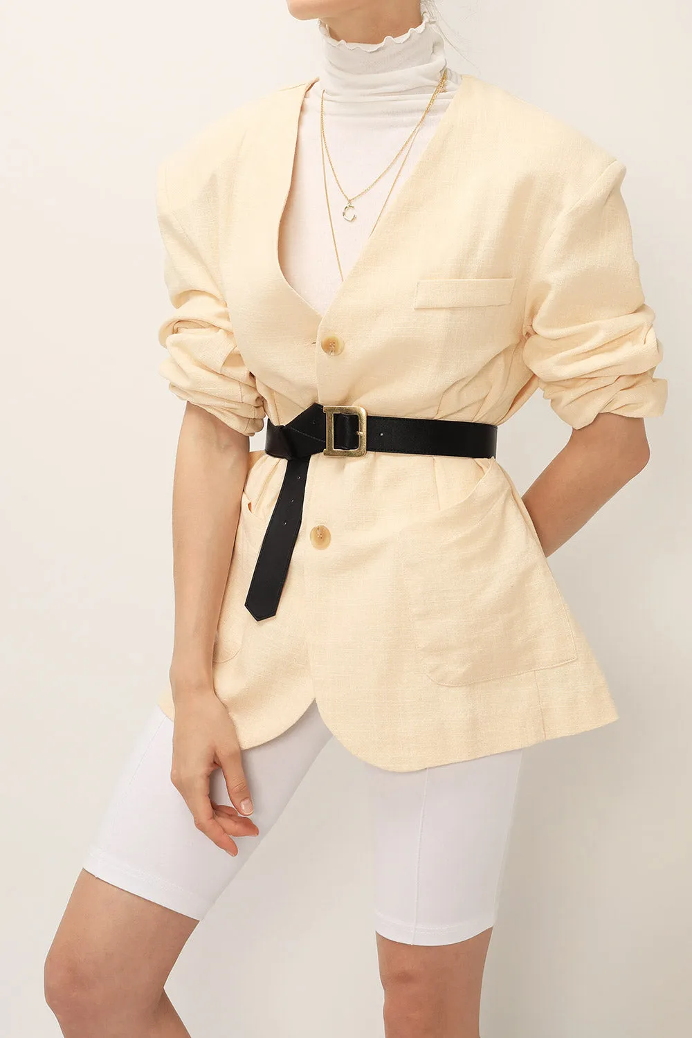 Emma Oversized Collarless Blazer