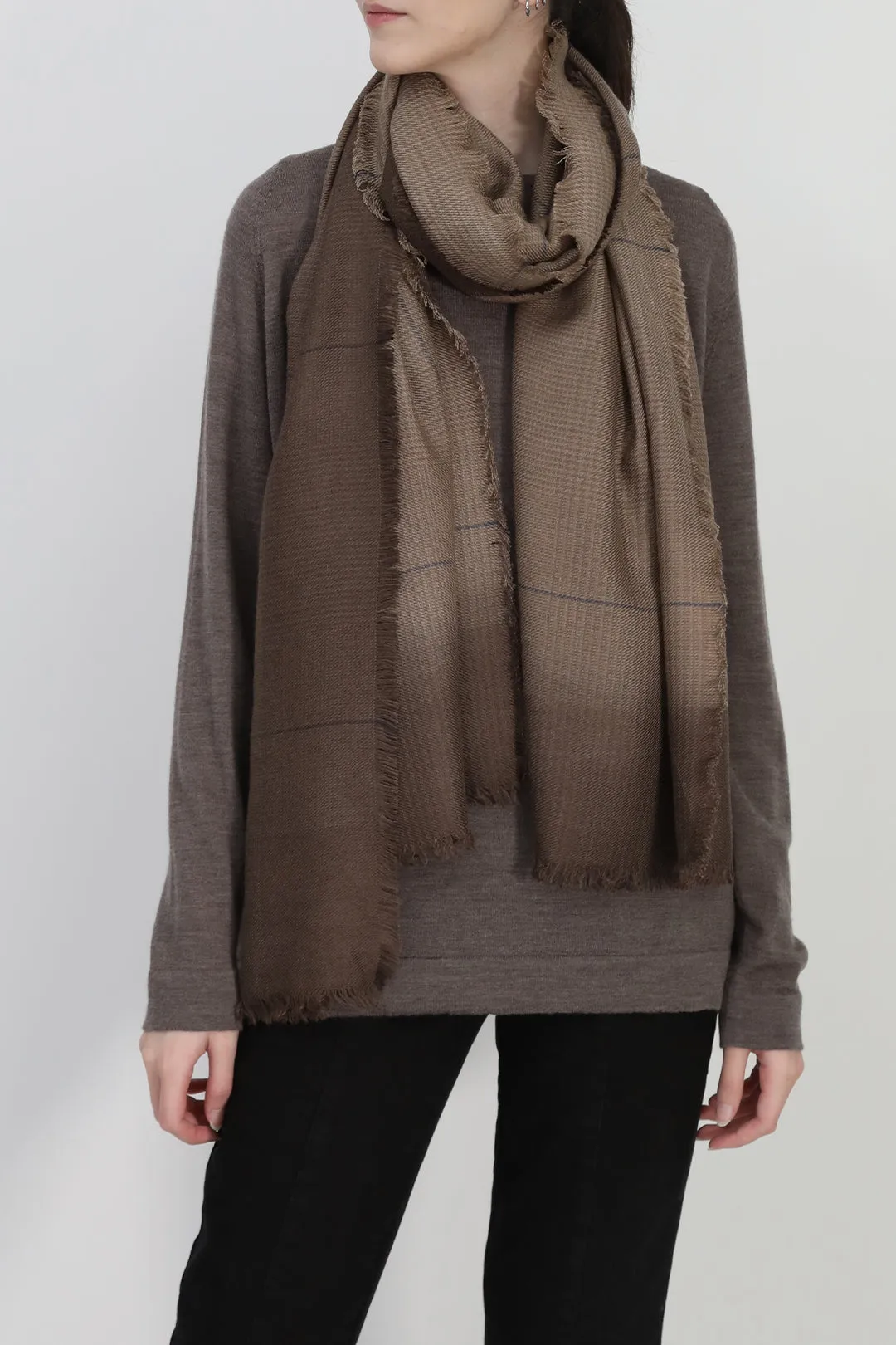 ESPRESSO WEAVE ITALIAN CASHMERE SCARF