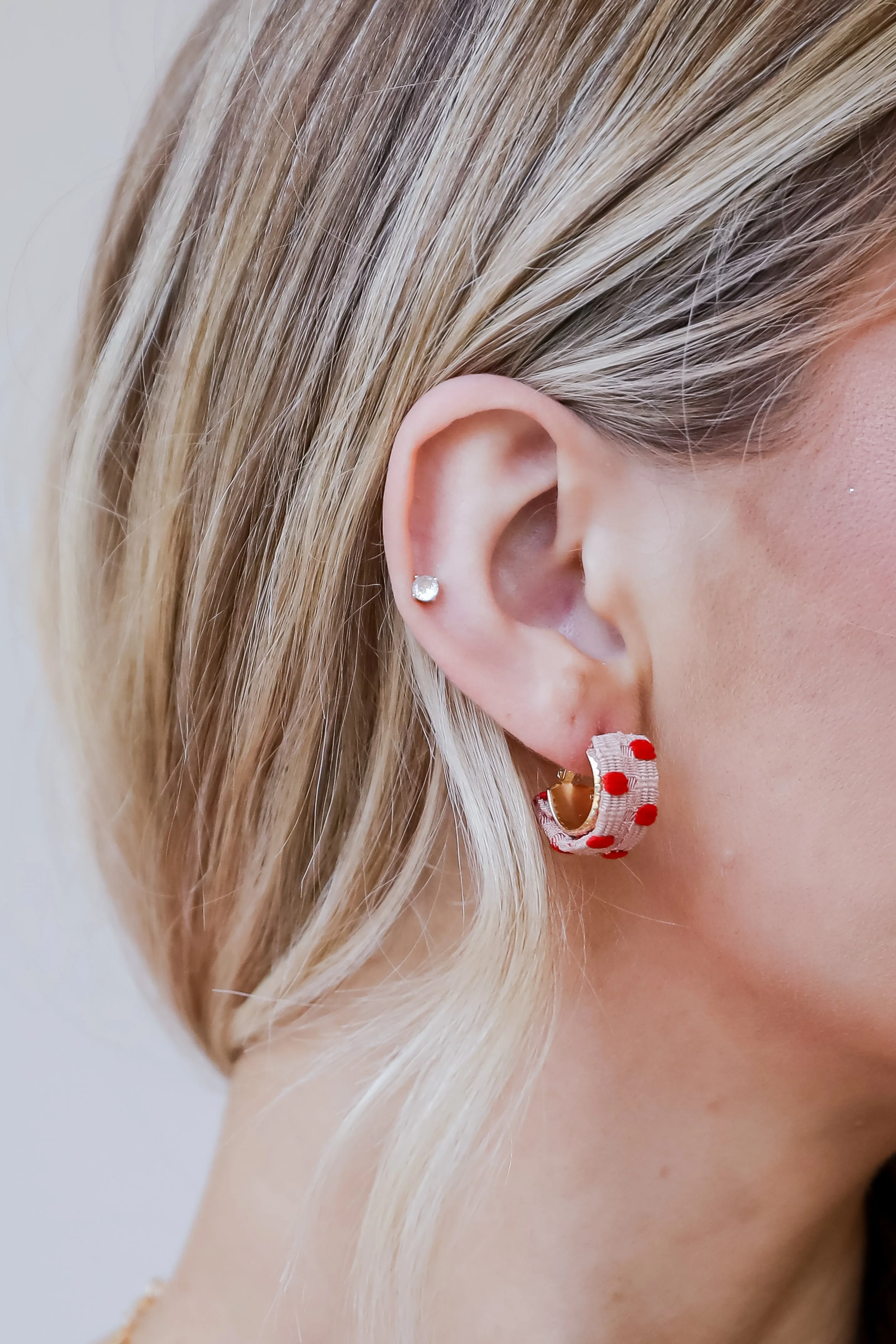 FINAL SALE - Molly Polka Dot Mini Hoop Earrings