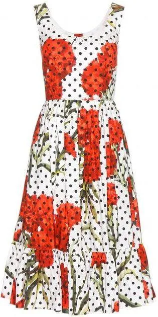 Floral Polka-Dot Dress