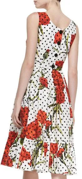 Floral Polka-Dot Dress