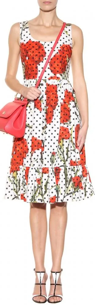 Floral Polka-Dot Dress