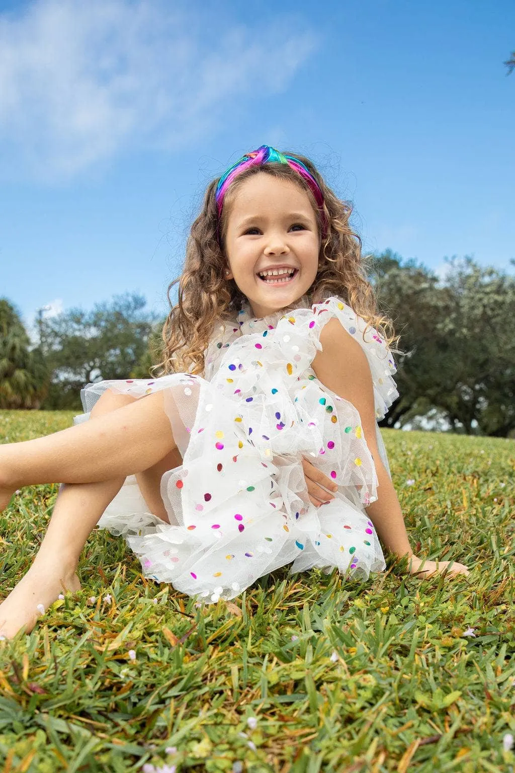 Foil Polka Dot Tulle Dress