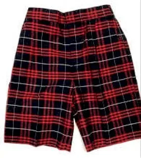 Girls Navy/Red Plaid #37 Shorts