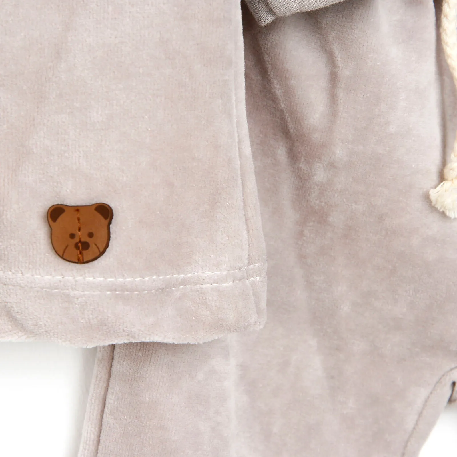 HelloBaby Basic Velvet Sweatshirt-Jogger - Brown