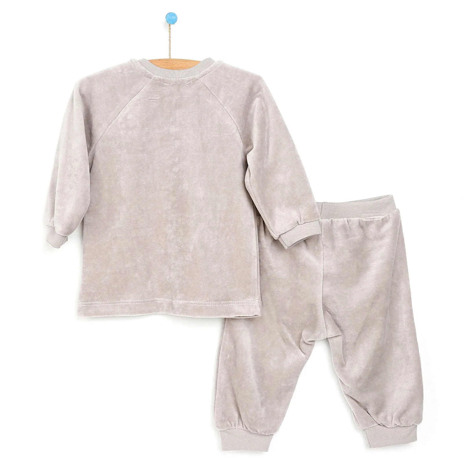 HelloBaby Basic Velvet Sweatshirt-Jogger - Brown