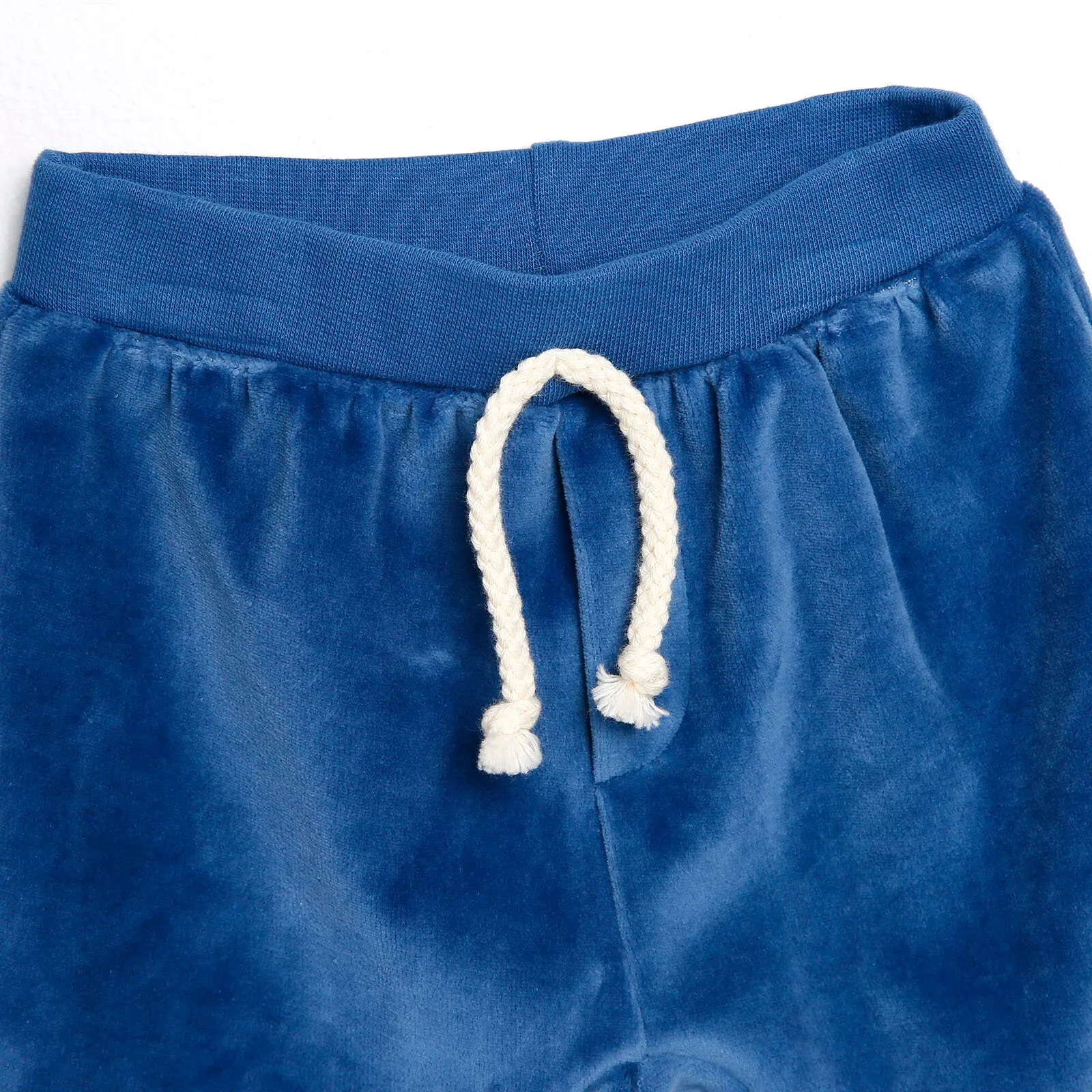 HelloBaby Basic Velvet Sweatshirt-Jogger - Indigo