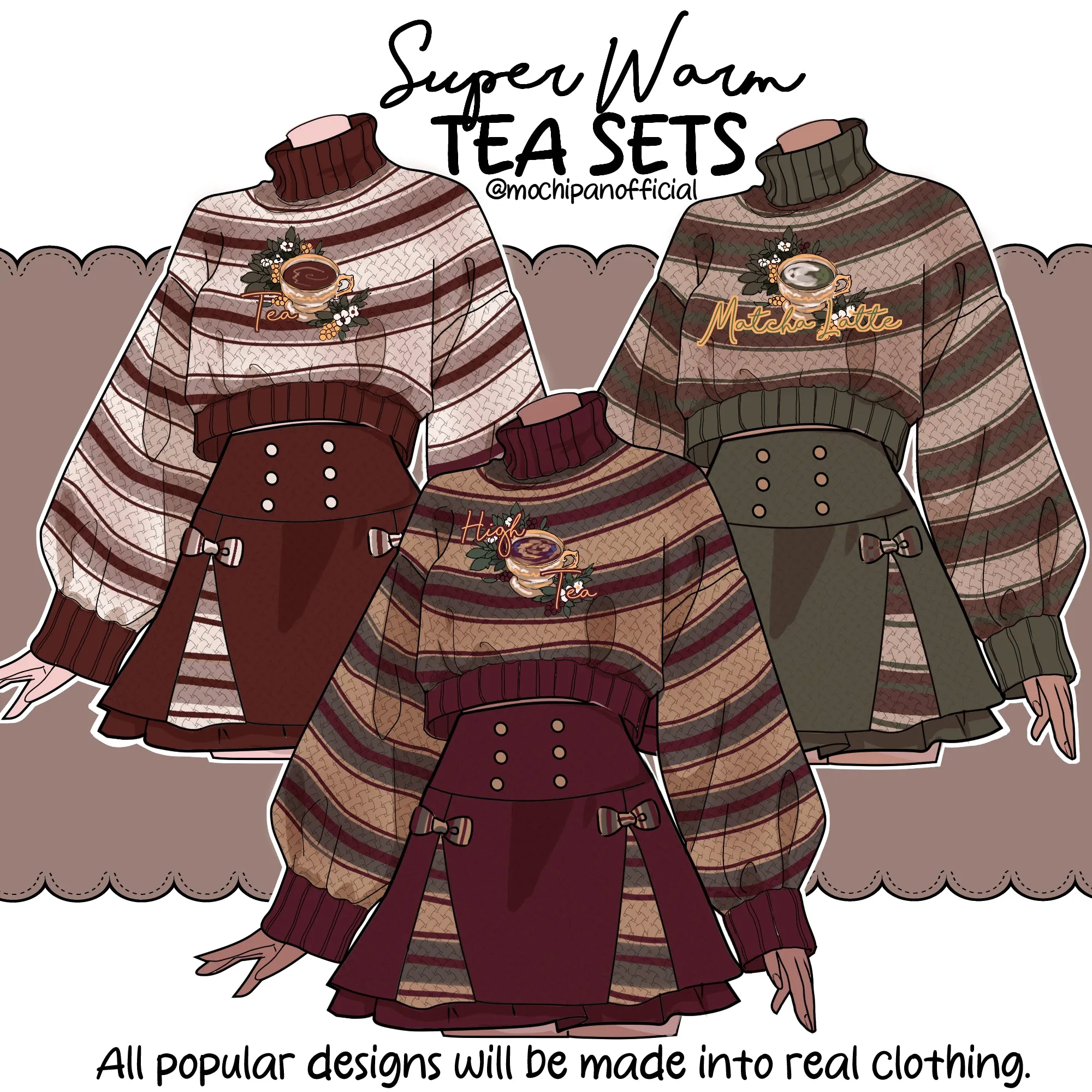 (Interest Check) High-Waisted Short Tea Skirts