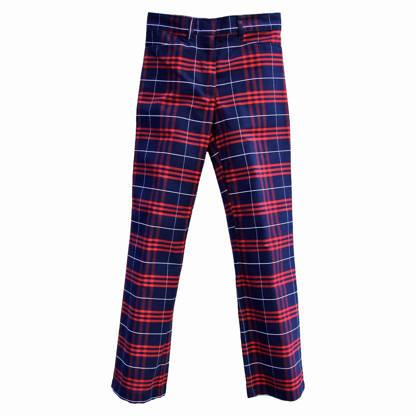 Juniors Navy/Red Plaid #37 Pants