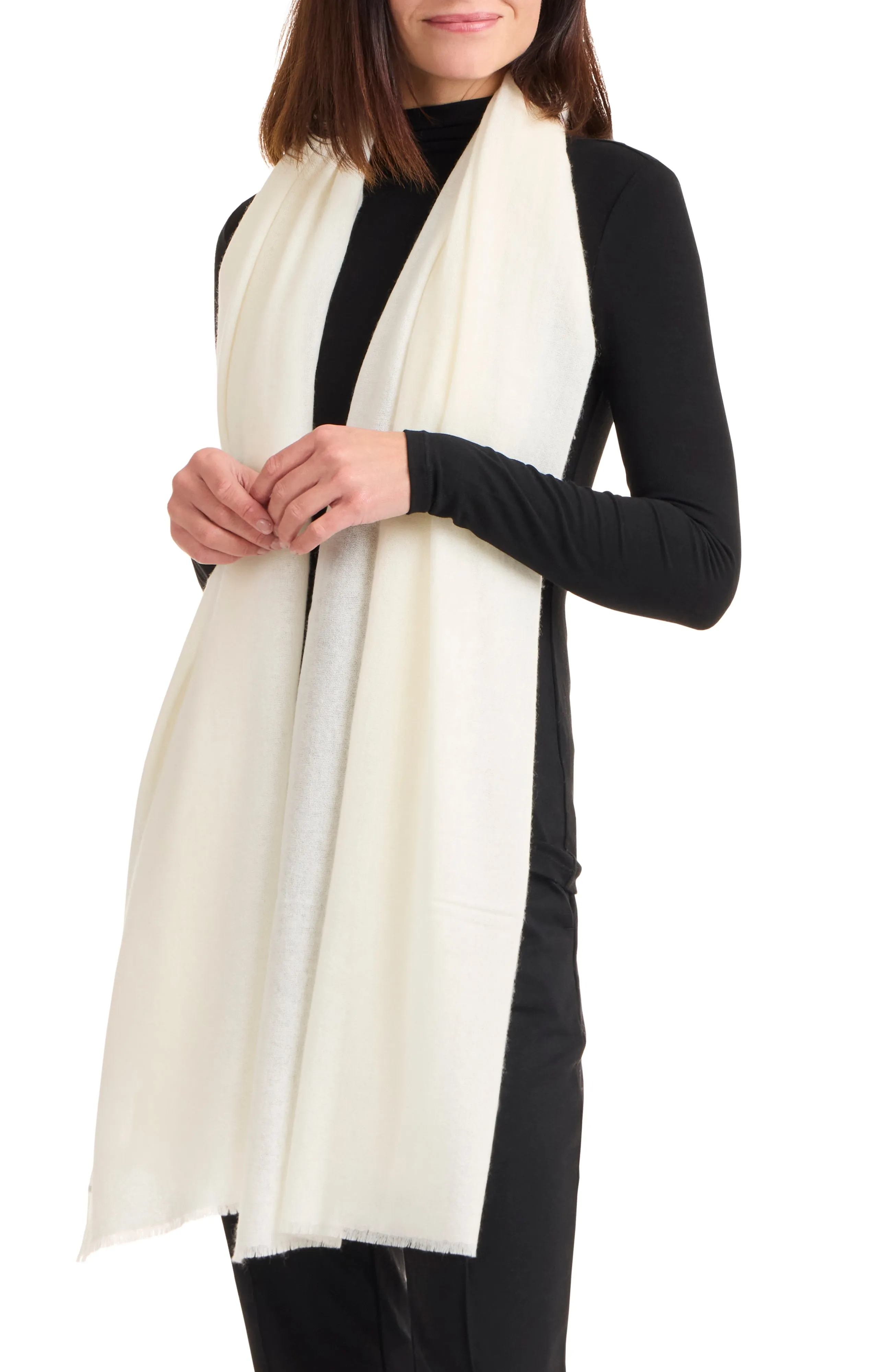 LIGHTWEIGHT CASHMERE GAUZE WRAP