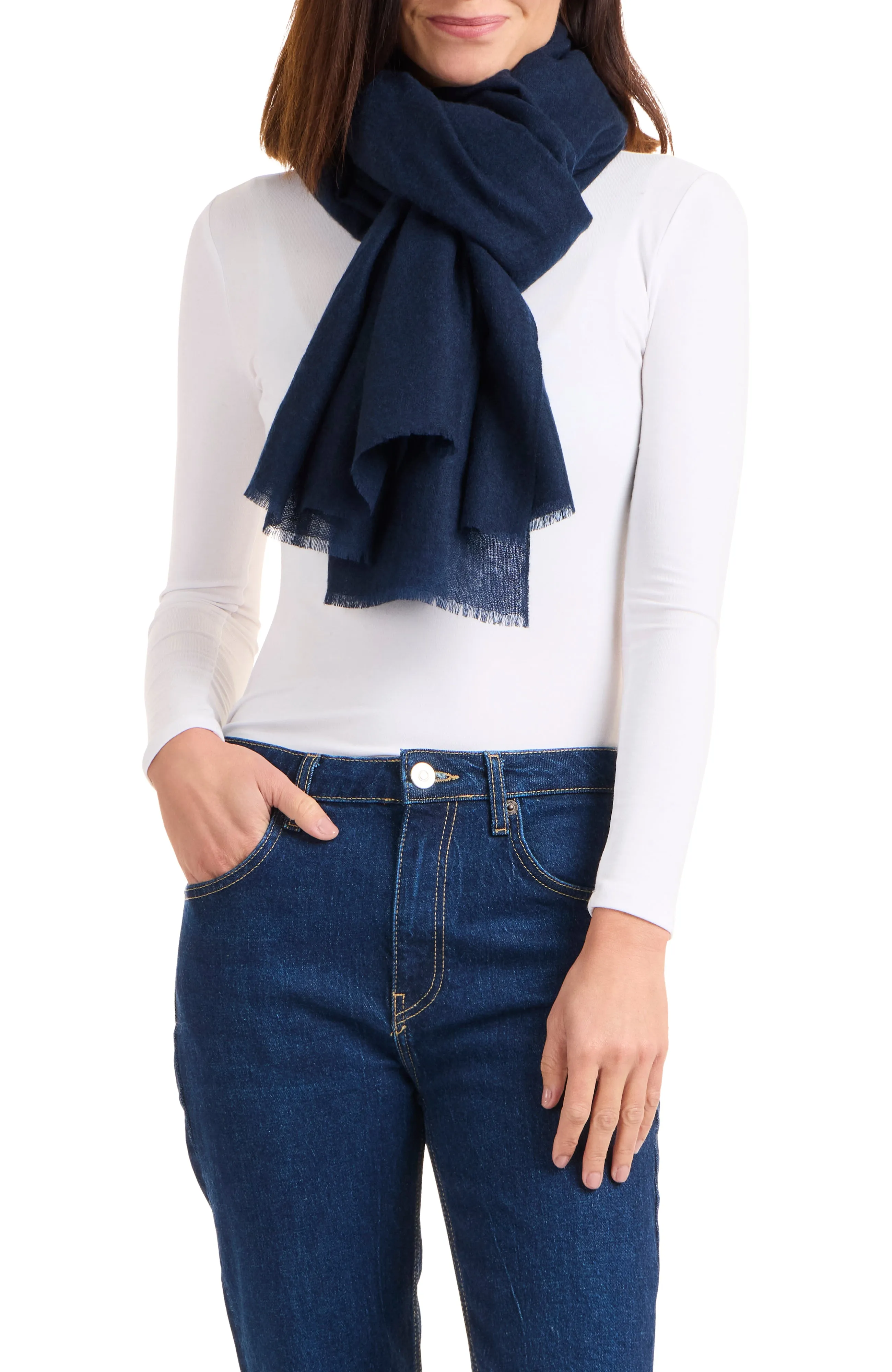 LIGHTWEIGHT CASHMERE GAUZE WRAP