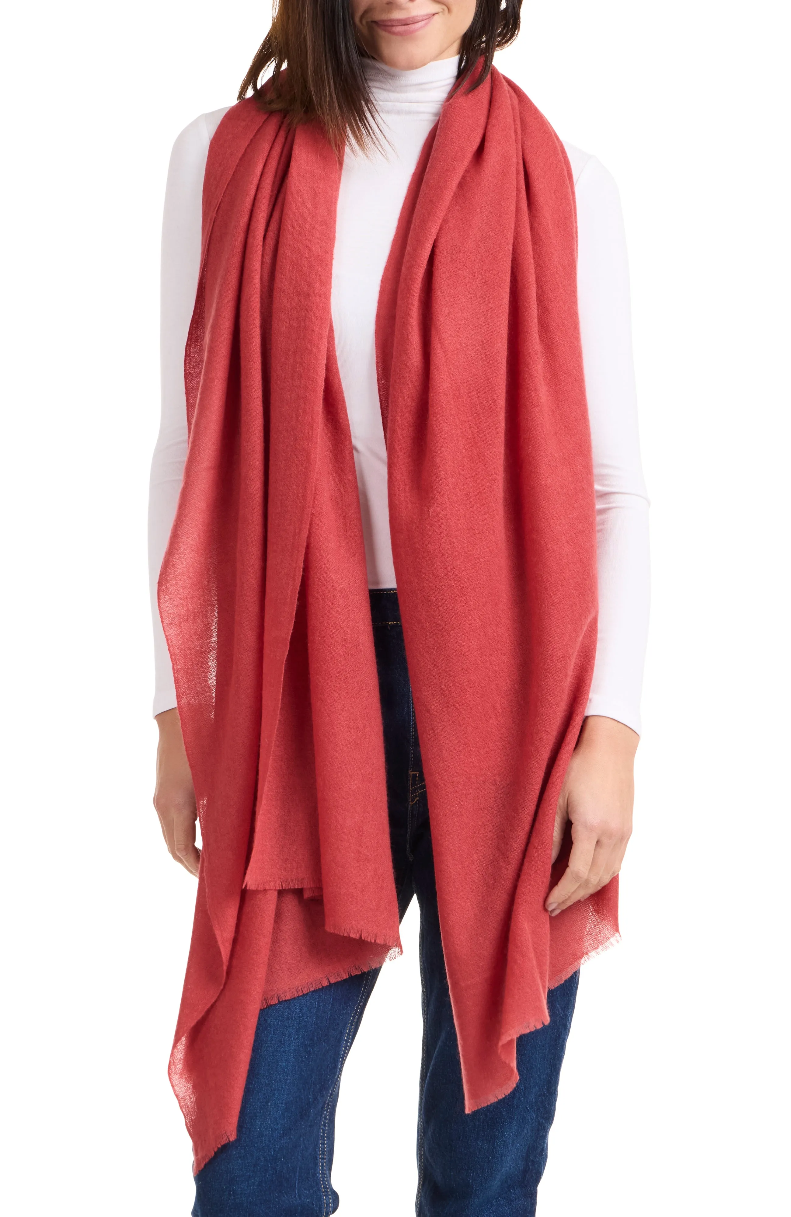 LIGHTWEIGHT CASHMERE GAUZE WRAP