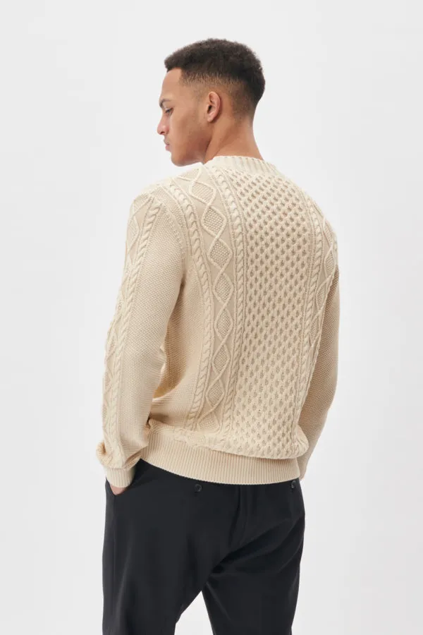 MATRITON CABLE KNIT SWEATER