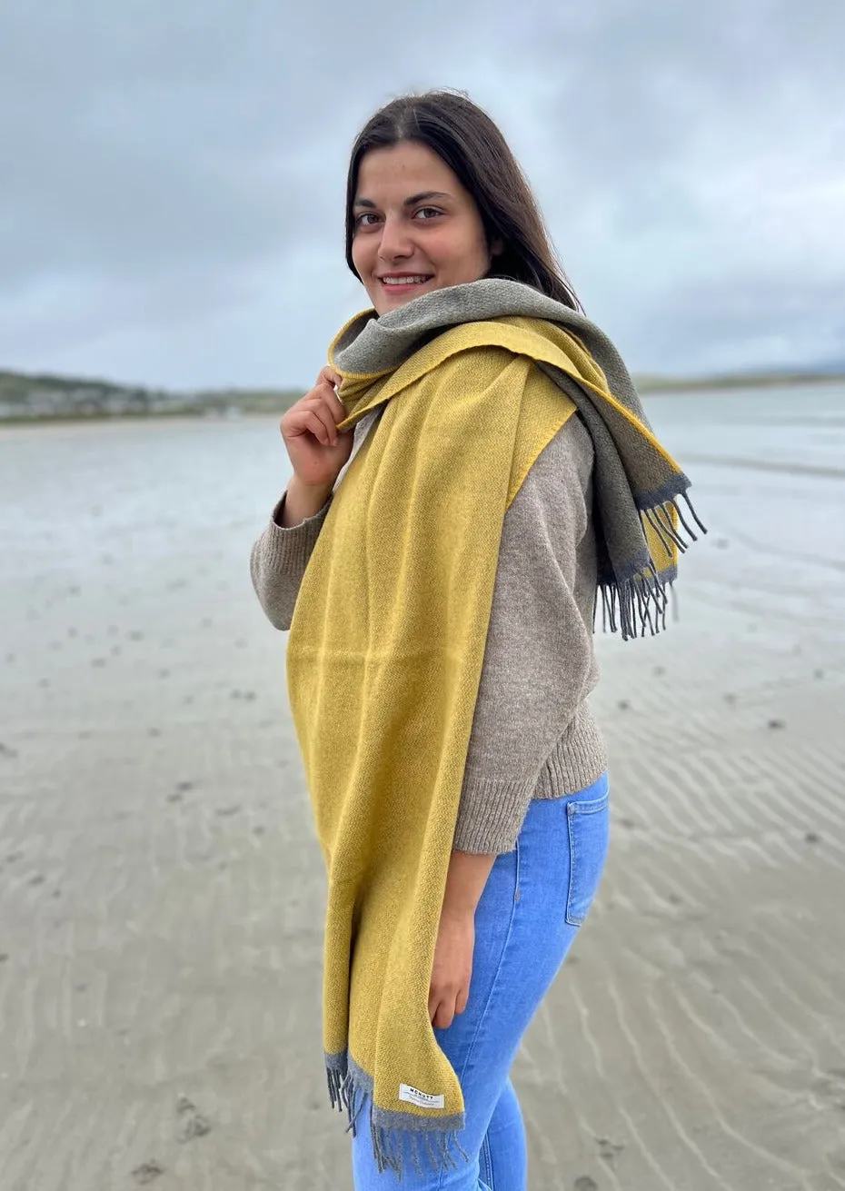 McNutt Cashmere Wrap | Dandelion Reversible