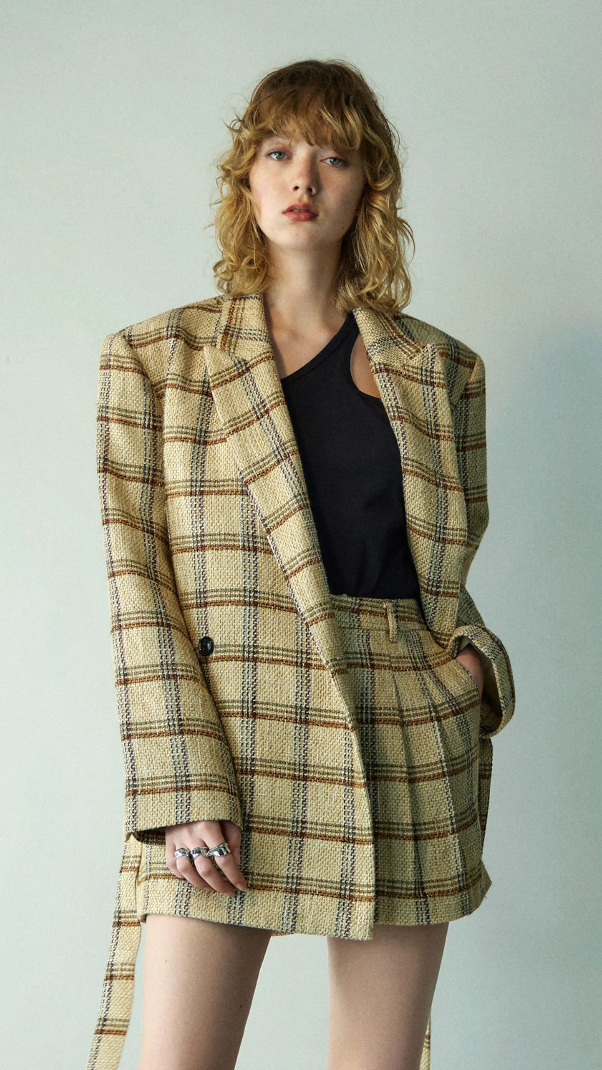 Oversize Checked Blazer