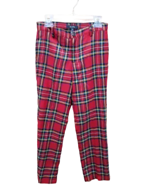 Pants Red Plaid