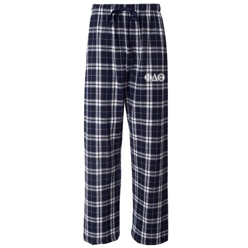 Phi Delt Navy Plaid Flannel Pants