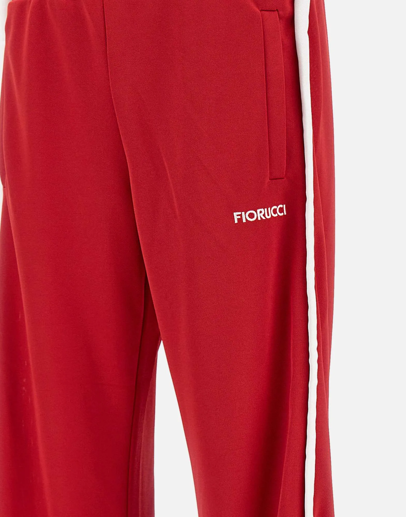 Puff Jogger Red Cotton Trousers