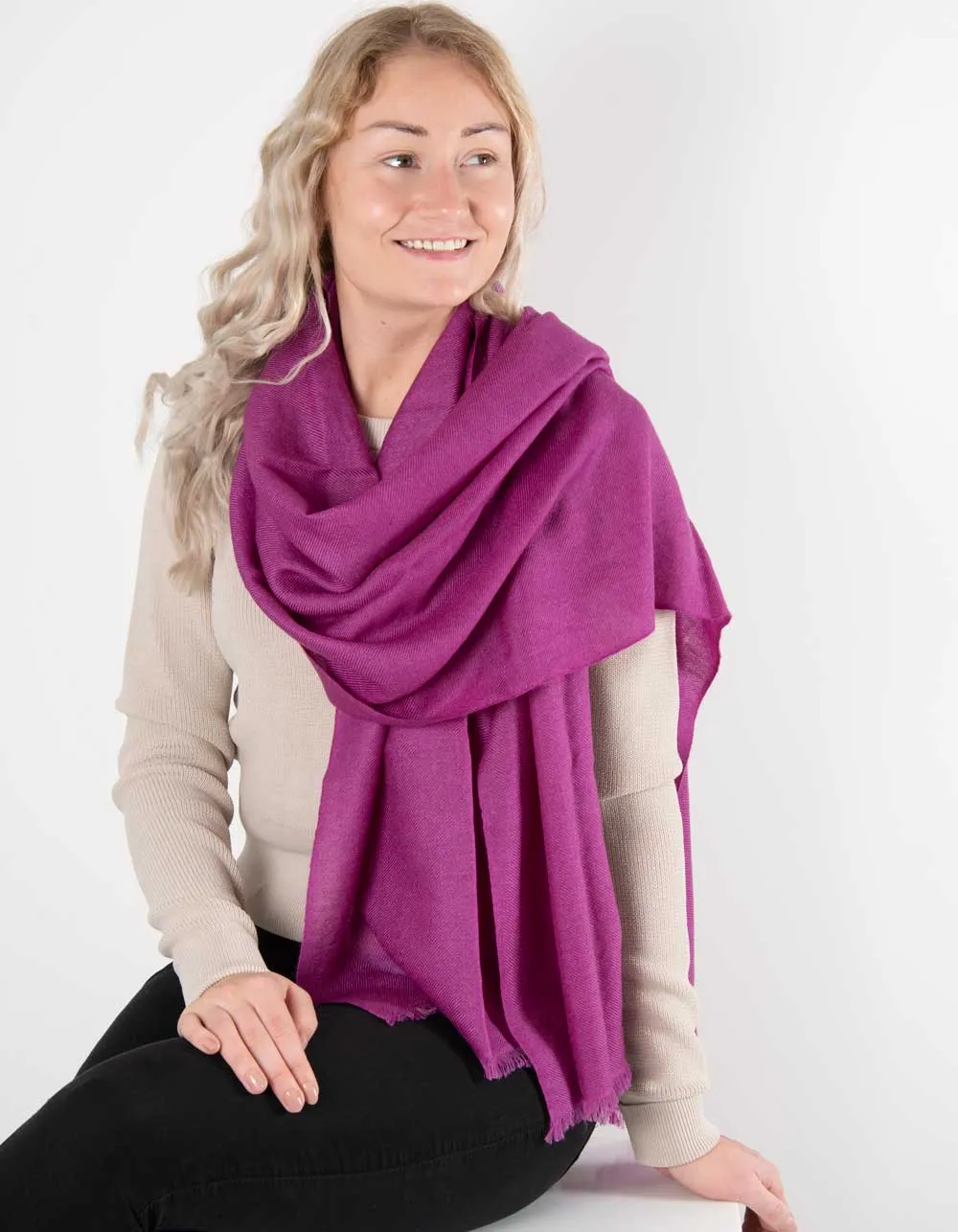 Purple Cashmere Scarf