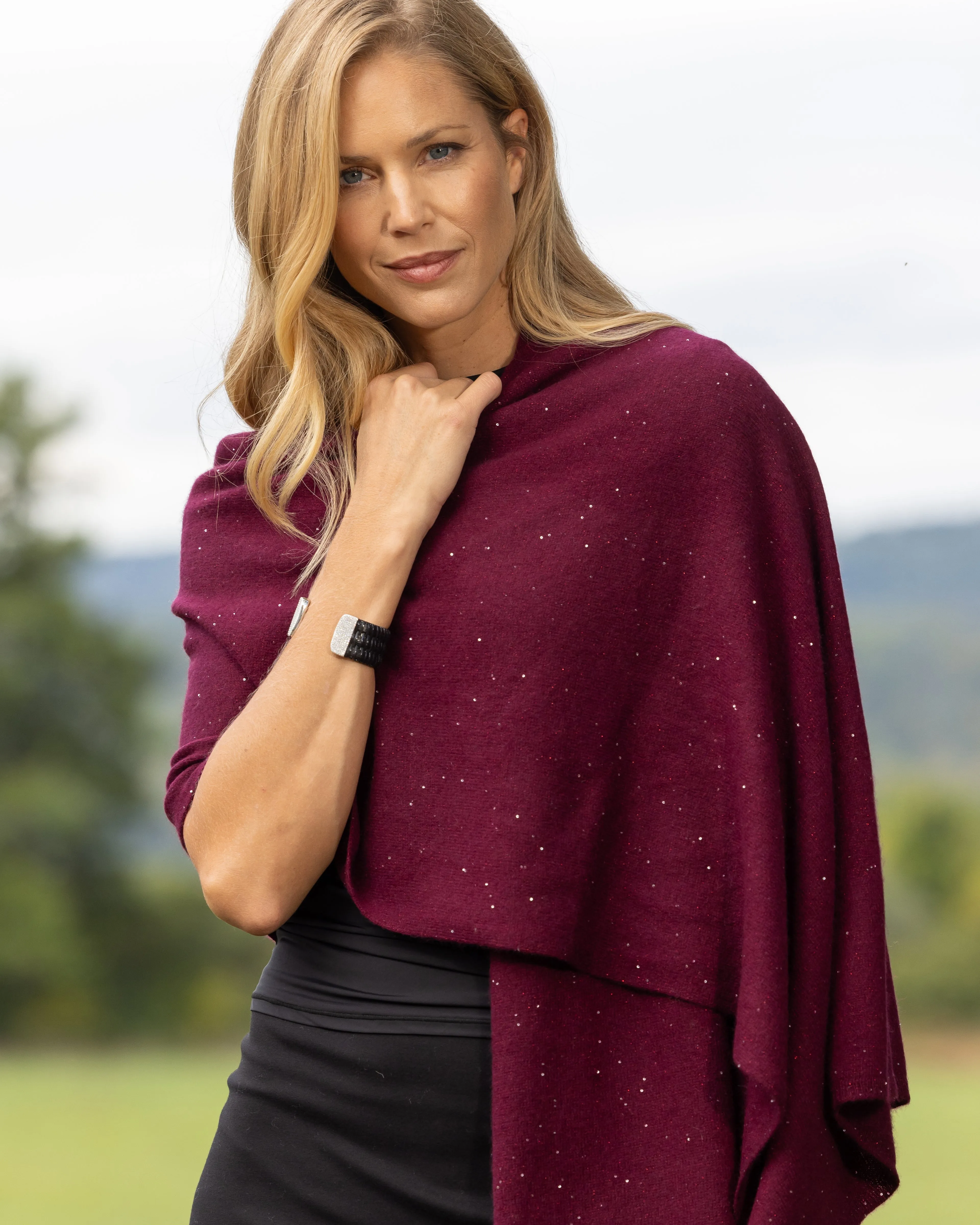 Radiant Cashmere Sequin Wrap