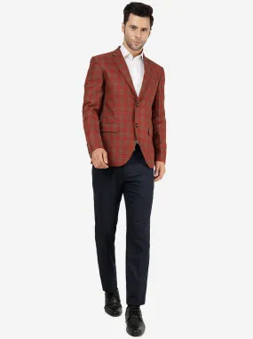 Red & Beige Blazer | JB Studio